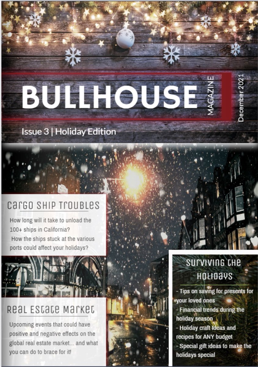 _TheRealKenna_'s tweet photo. Working on the December Issue of BULLHOUSE Magazine! Let me know if you have something you want covered or if you have anything you want put into the magazine! #gme #amc #gamestop #Apes #ApesTogetherStrong #holidayseason #HolidayIssue https://t.co/nr53d7wbdp
