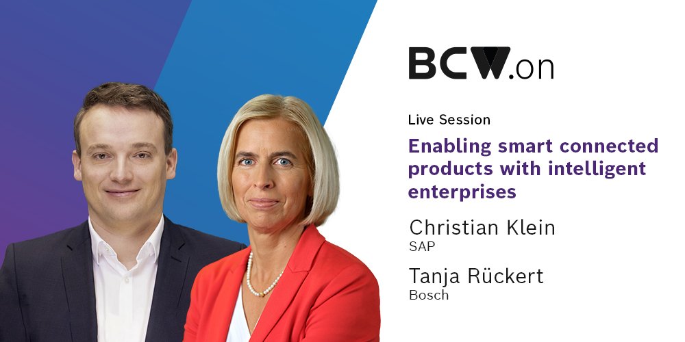 BoschRexrothBE's tweet photo. Curious to find out how intelligent enterprises succeeding with smart connected products? Join Christian Klein, CEO of SAP, and Tanja Rückert, CDO at Bosch, on Nov. 17. for the last #BCW.on session to find out! #AIoT #DigitalTransformation

Register here: https://t.co/3jubZyBffi https://t.co/GQe096QJos