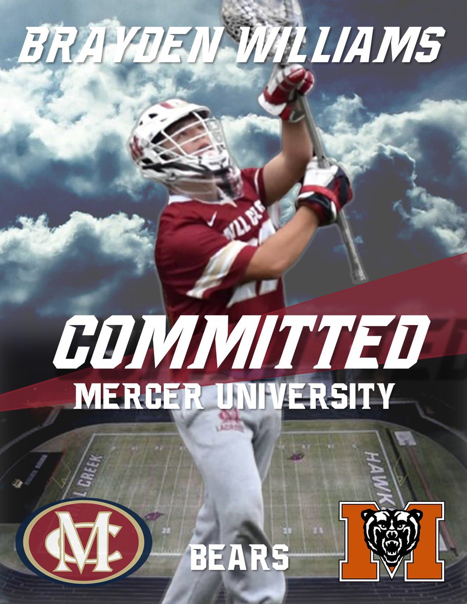MCBOYSLAX's tweet photo. Congrats to Brayden Williams on his commitment to Mercer University!! #MCLAX #soar
@toplaxrecruits @Inside_Lacrosse @MercerLacrosse @GDPsports @MillCreekHawk @MCHarveyReports https://t.co/1aR4guxGpK