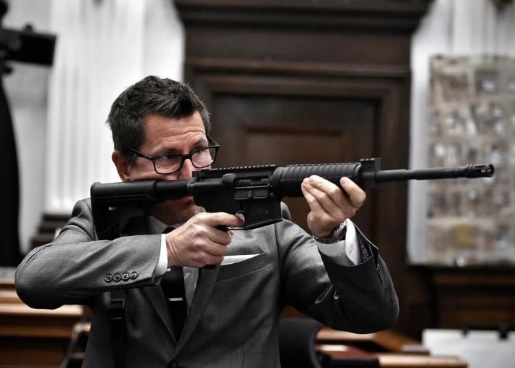 BidenIntern's tweet photo. Binger with his finger on the trigger &amp; a elected democrat governor with a crackpipe deer mask- 

Joe’s America isn’t right. https://t.co/BFuXyAMLhM