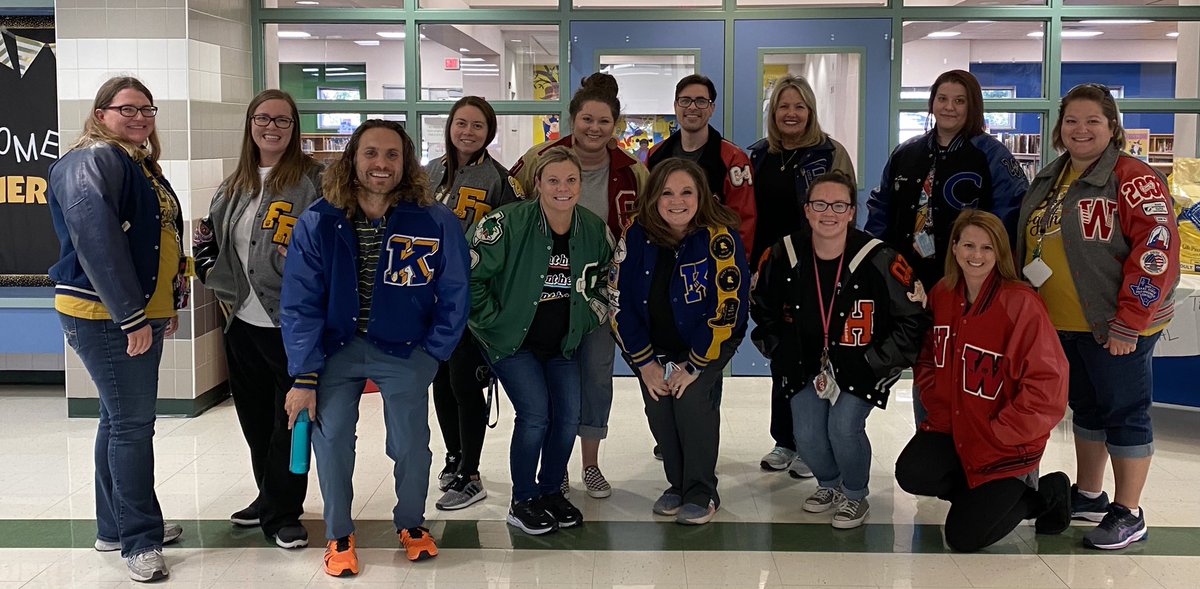 Day 1 of #GenerationTexas is in the books! It was so much fun seeing people’s old letter jackets today! We wanted to show our kids how important it is to begin with the end in mind and set goals all throughout their time in school! <a href="/TheLeaderinMe/">The Leader in Me</a> <a href="/NRiversideES/">North Riverside El</a> #BetterTogether
