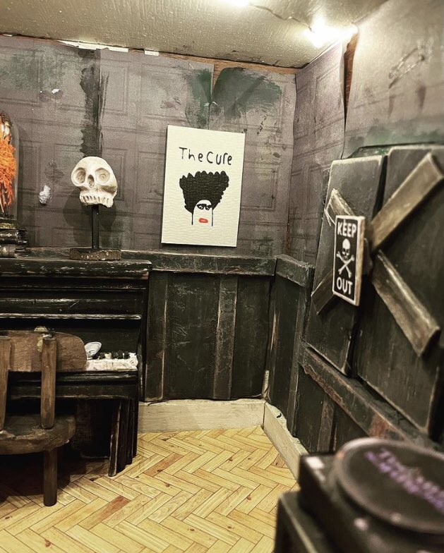 We are ‘over the moon’ with @mariannehunt_art mini @ robertsmith print in the @littlepapa_dollhouse!  Find more superstar goodies superstararts.com/shop/ #makersmovement #handmade #art #print #charity #disability #worthing #brighton #downsyndrome #screenprinted #inclusive #create