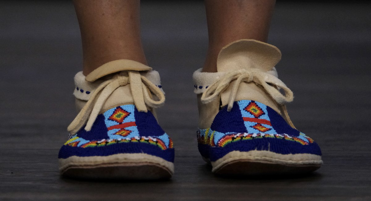 SecDebHaaland's tweet image. Until now, a voice like mine had never been at the table. Today I proudly wore my mocs to the White House as I joined the President and fellow cabinet members for the first day of the Tribal Nations Summit. #RockYourMocs