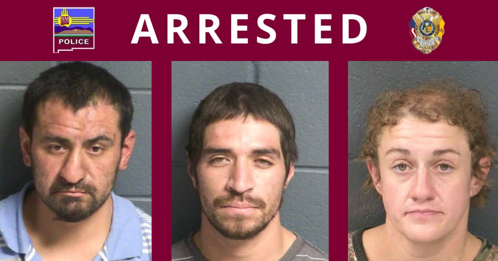 NMSUPolice's tweet photo. Over the course of two weeks, @NMSUPolice arrested three people suspected of bike theft. Joseph Garcia (left), Armando Salcido (middle), and Sara Brewer (right) were caught at different times attempting to or successfully cutting the locks off of bicycles on campus. https://t.co/gtzC7S3lkn