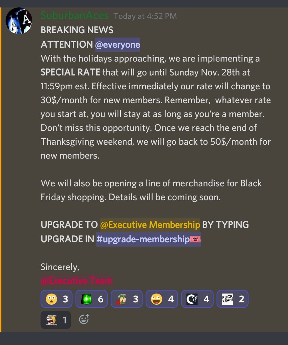 TheCorp_oration's tweet image. We have just announced a special holiday rate. Our normal 50$ rate is now 30$. This price will only last for a couple weeks. Come join the best team around, @DonnieStocks @suburbanaces @eduardoLbosch and @_Expoh at discord.gg/corporation. Upgrade at upgrade.chat/thecorporation