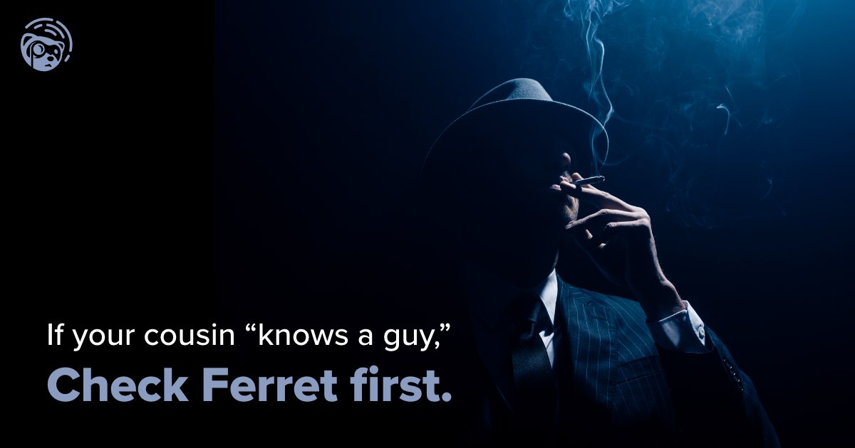 CheckFerret's tweet photo. Avoid finding yourself in a sketchy situation. Ferret every "guy" your friends and family recommend to make sure they're as trustworthy as you were told they are.
https://t.co/BSpn569k8I

#RelationshipIntelligence #Ferret #CheckFerret https://t.co/ERBbymakgU