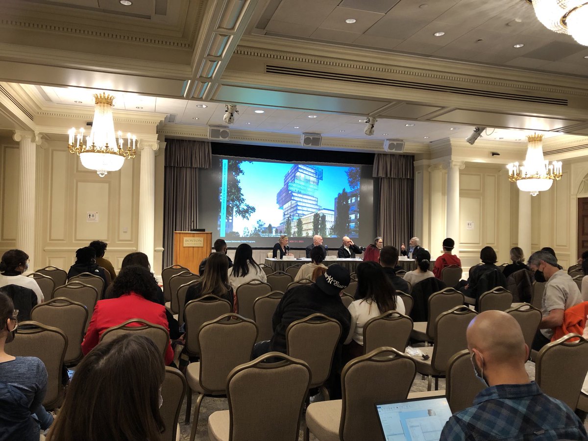 This #BUIEW2021 #climatechange panel event is rockin! Thank you to ⁦@MoranWriter⁩, ⁦<a href="/cutlercleveland/">Cutler J. Cleveland</a>⁩, ⁦<a href="/MlsScammell/">Madeleine Scammell</a>⁩, Dennis Carlberg, and Pat Kinney! #climate #climateequity #global #globalwarming #health