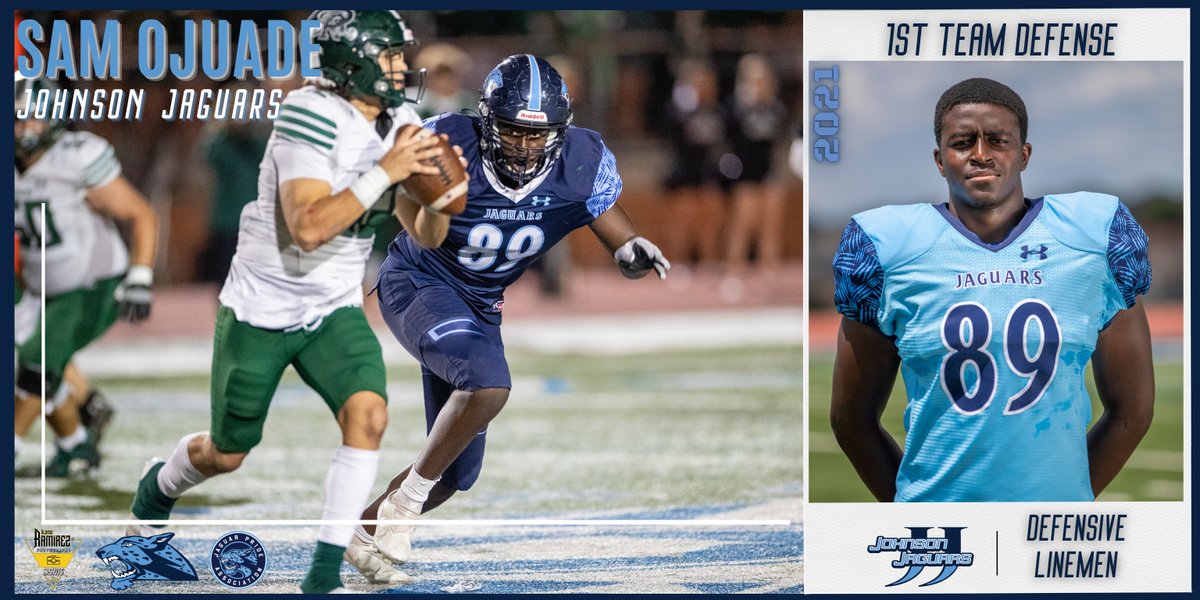 arshots's tweet image. 2021 All-District Defensive Team
Your @CTJohnsonHigh Jaguars 2021 All-District Defensive Team. Congrats on this huge accomplishment!
@OJsam9 @CJAdair5 
 @coachsotopop
@JPApride
@NeisdAthletics
@TruXposur
@2MGE_  
@dctf
 #txhsfb #DCTF