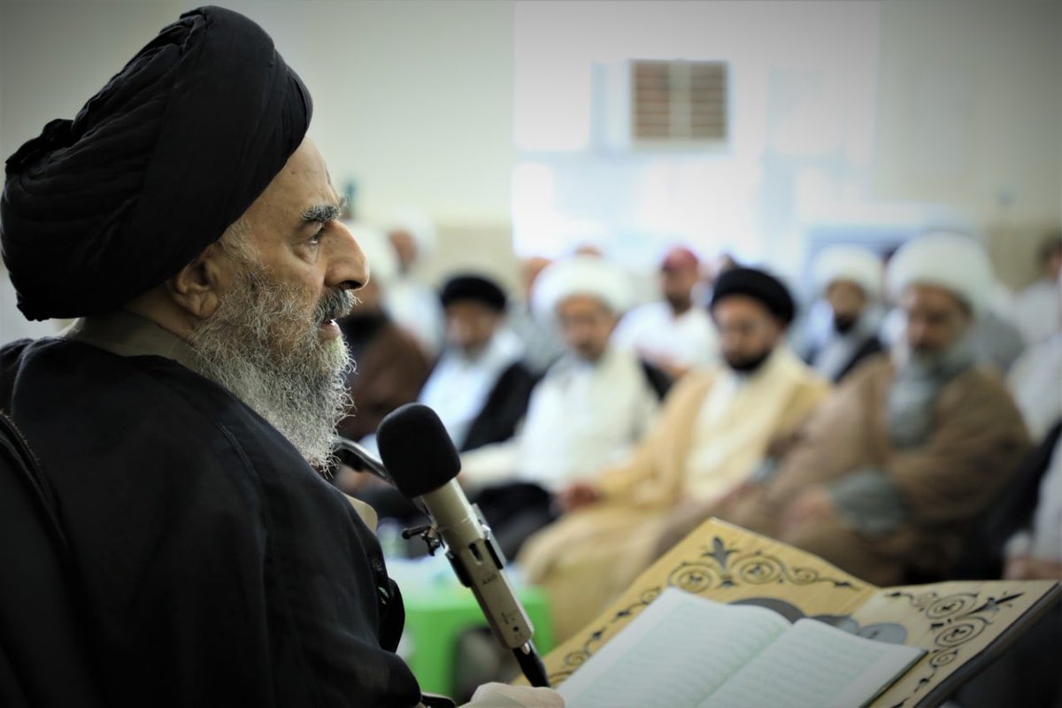 SayedModarresi's tweet photo. In a rare public address (since the start of the pandemic) @GrandAyatullah al-Modarresi speaks about the dangers facing Muslim and the world, including war, environment, says no recourse but to turn to Prophetic household and seek guidance from learned, pious religious scholars https://t.co/rYH0prigpr