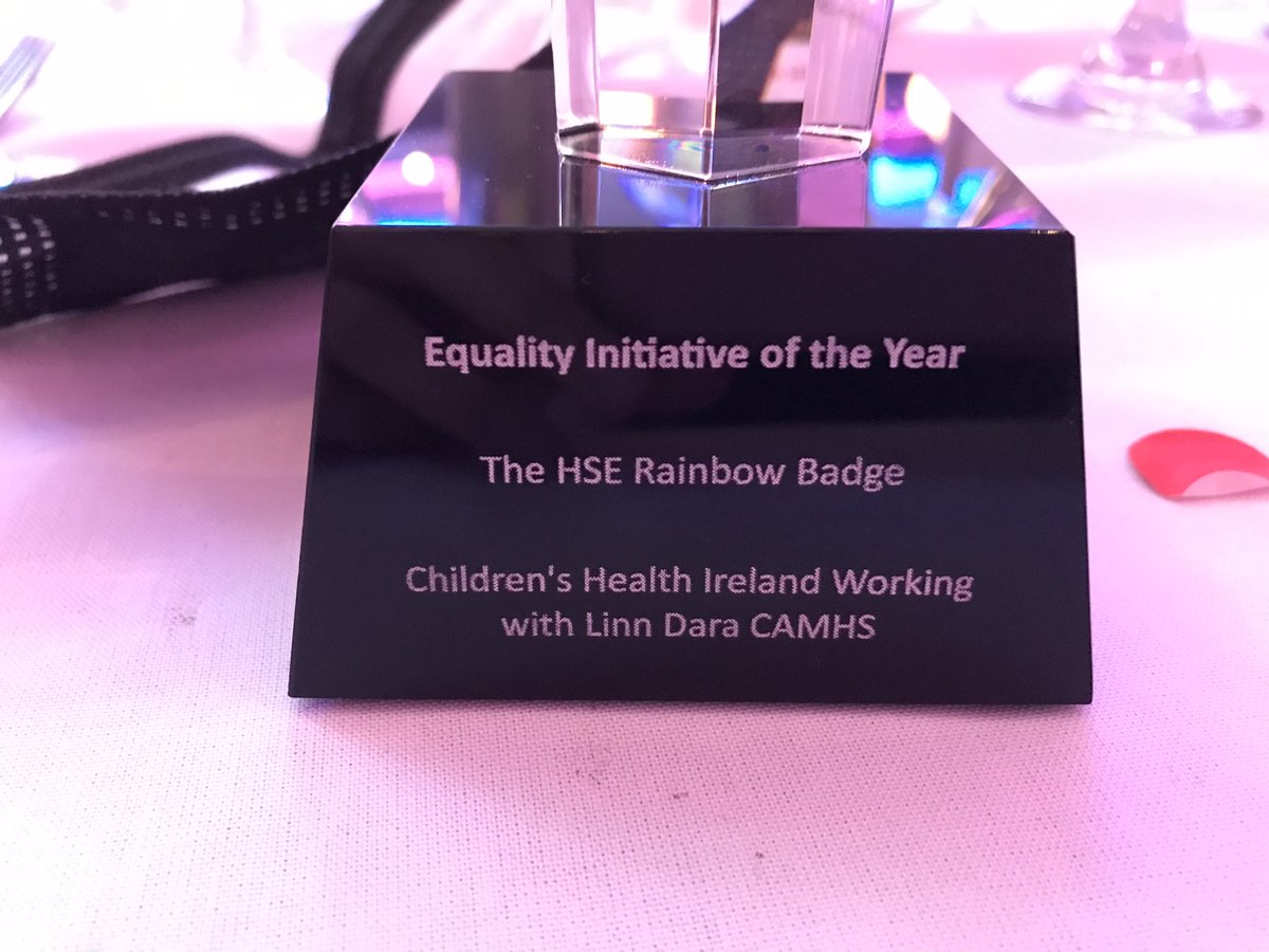 It’s a proud day for LGBT+ equality in healthcare in Ireland as the #HSErainbowBadge is the winner of the @healthawardsirl Equality Initative of the Year. 

A small symbol that can make a huge difference.