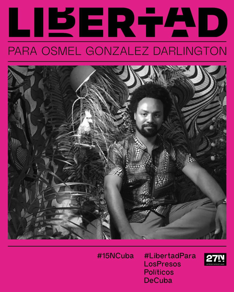 27Ncuba's tweet photo. Osmel González Darlington  actualmente se encuentra en el centro penitenciario el Vivac con probabilidades de enfrentarse a un juicio sumario y ejemplarizante.
#15NCUBA 
#libertadparalospresospolíticos https://t.co/a8jf6enQLp