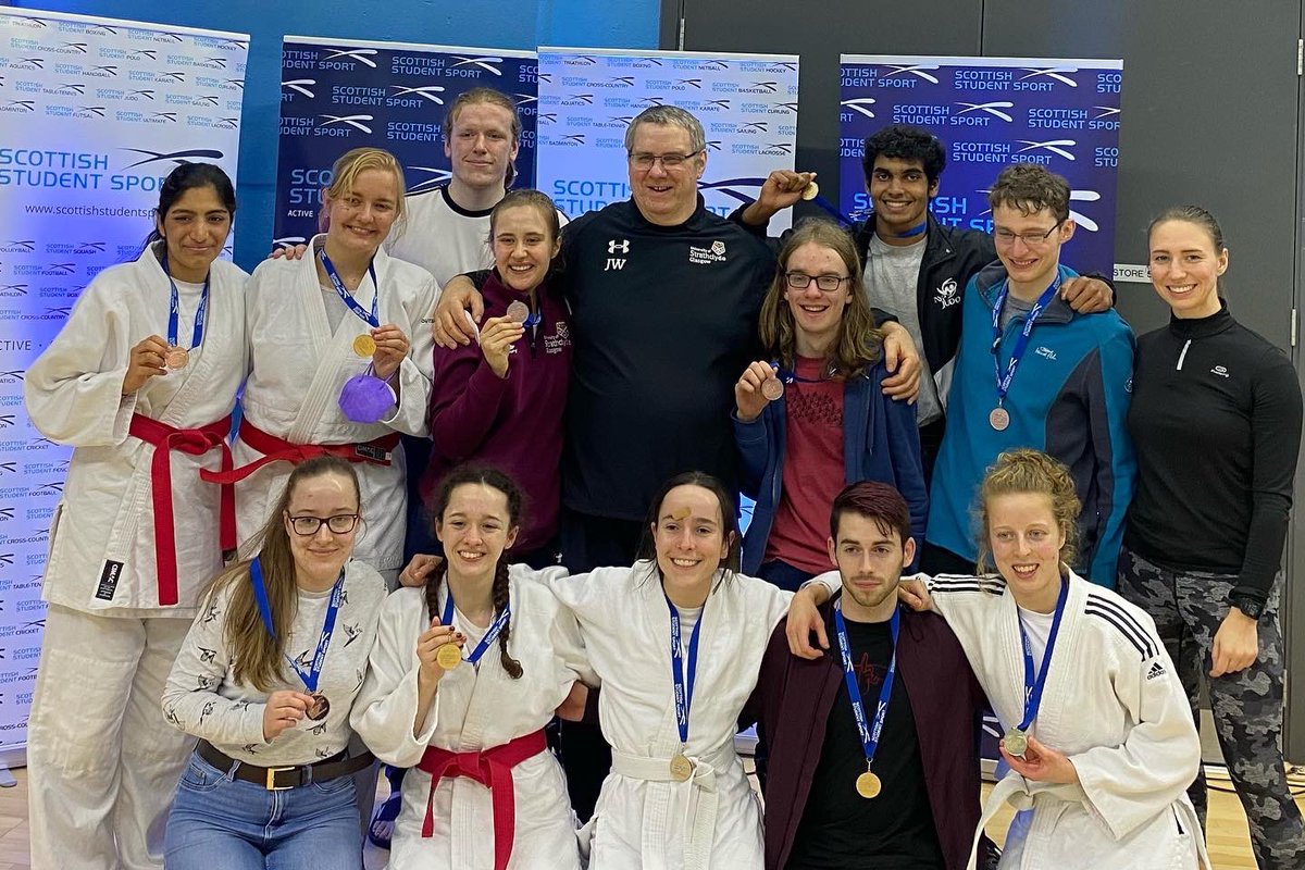 Strath_judo's tweet photo. @ScotStuSport Kyu Grade Championships this weekend in St Andrews. Medals galore 🥇🥈🥉 Well done team ⭐️ @StrathSportSU https://t.co/kIjvrJZQPJ