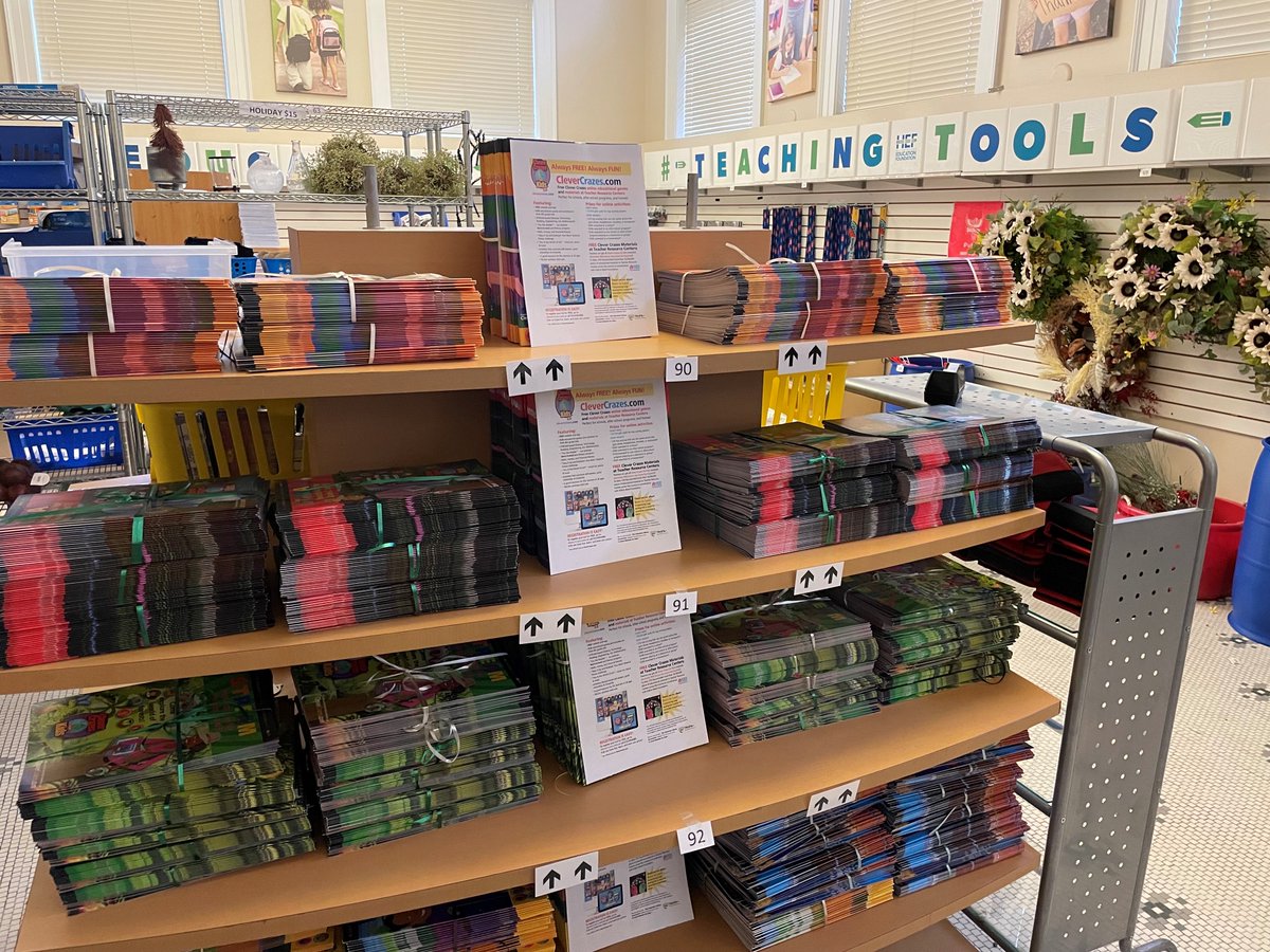 Hillsedufnd's tweet photo. We’re CRAZY about @CleverCrazes and GRATEFUL for their donation of 66,400 activity books through our partners @KidsInNeed!
 
The FUN educational materials are available for FREE to teachers @HillsboroughSch @HCPSTitle1 schools shopping at our Teaching Tools Resource Center. https://t.co/57DYXHCnPq