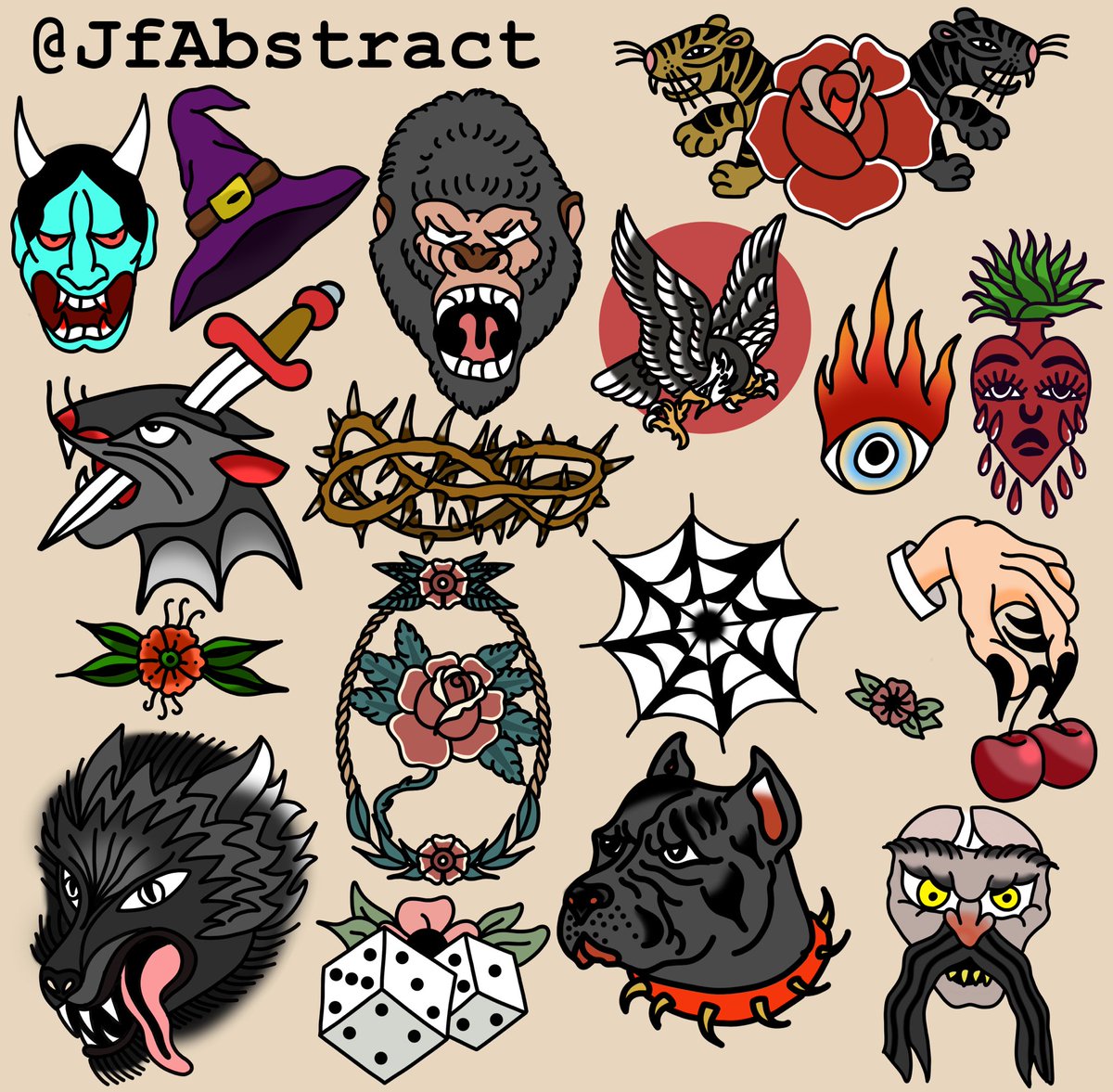 JfAbstract's tweet photo. Tattoo Flash 4
Don’t mind the one on the bottom right lol
#Tattoos #AbstractArt #Cubism #DigitalArtwork #MixedMediaArt #Photoshop #tattooartist #tattooflash https://t.co/jzoWmAM5Sd