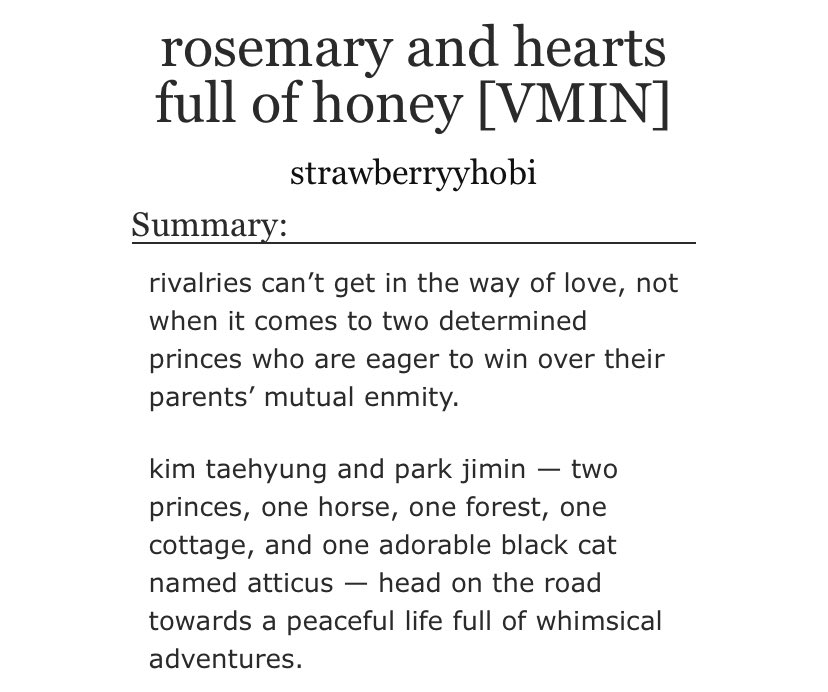 strrawberryhobi's tweet photo. 🌱rosemary and hearts full of honey [VMIN]🍯

🧺 princes vmin
🧺 running away from royal life 
🧺 rival/business families 
🧺 settling down into a cottage
🧺 cute cat feature 

written for @cottageficfest 💓💓

 https://t.co/98Hvcx0L6n https://t.co/h9MUxHWdoC