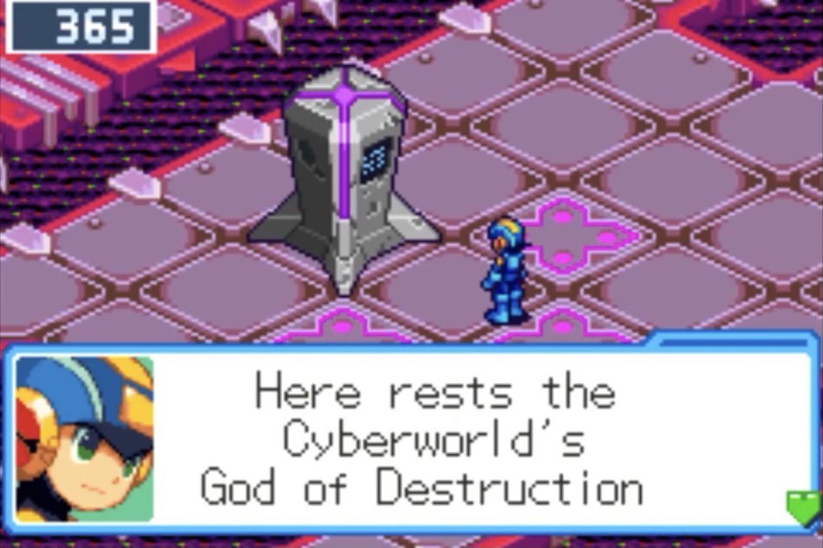 I wonder if the “Dennou no Hakaisha” is an error when they were going for “Dennou no Hakaishin” that they used for EXE6.