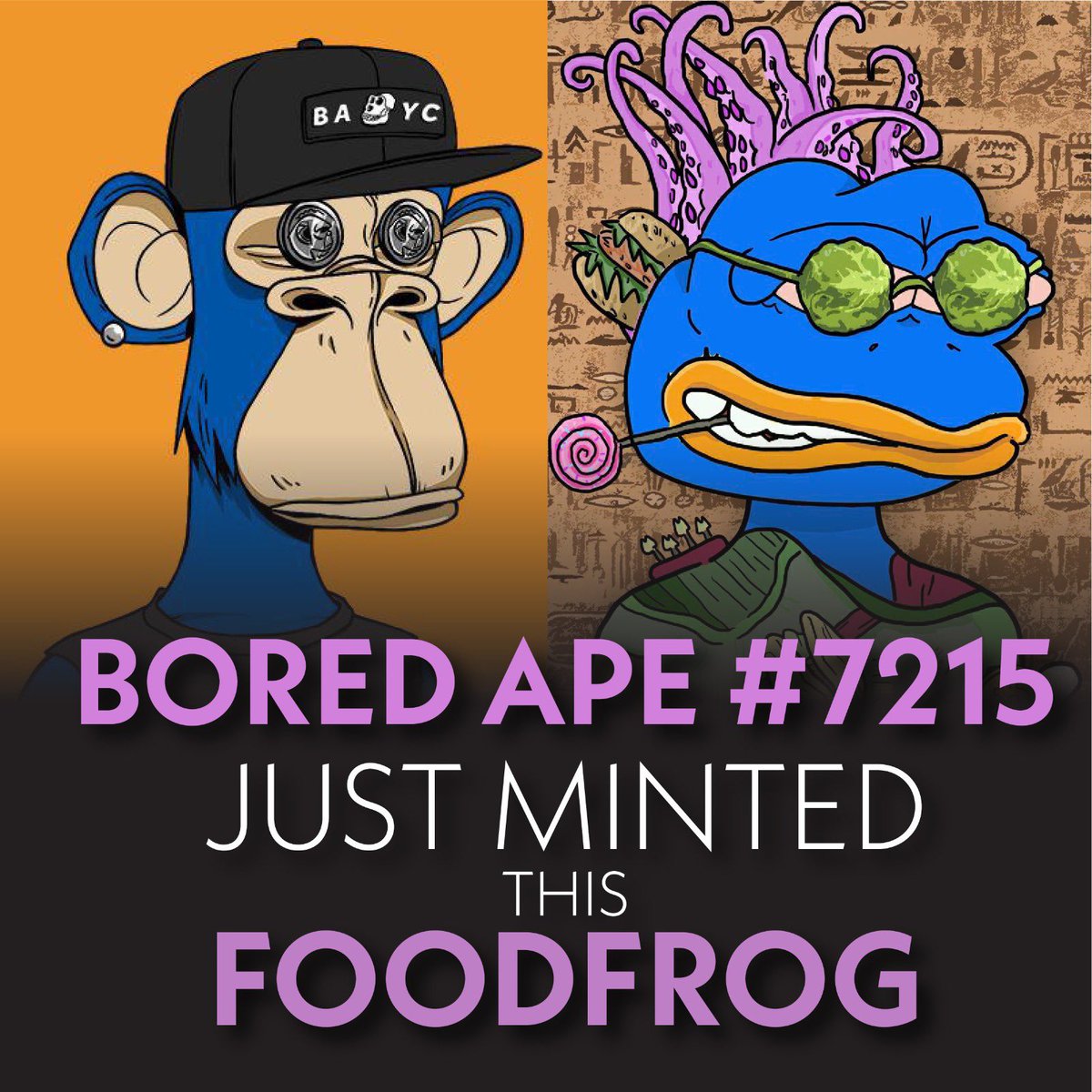JOEYFITNESS's tweet photo. If you don’t know…….you will know soon!
@FoodFrogs 

#bayc #nft #nfts #BoredApeYachtClub #foodfrogs #MAYC https://t.co/jHAEgFkv9O
