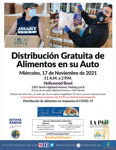 ChirpLosAngeles's tweet photo. Hollywood Bowl - Free Food Drive-Thru Giveaway
Wednesday, November 17, 2021 from 11:00am - 2:00pm. #letsfeedlacounty #chirpla #communityresources #freefood https://t.co/kJH1es2iWe