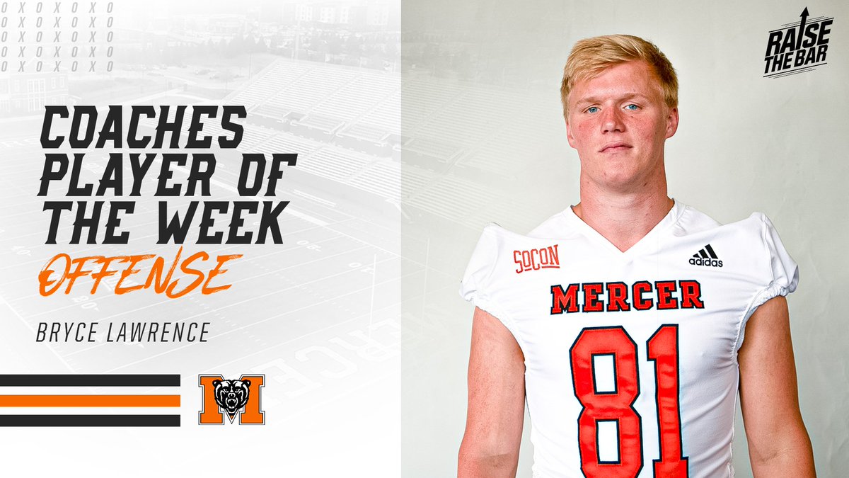 MercerFootball's tweet photo. Meet our coaches picks for Week 9 - Players of The Week

#RaiseTheBar | #RoarTogether https://t.co/E8THo2VXlO