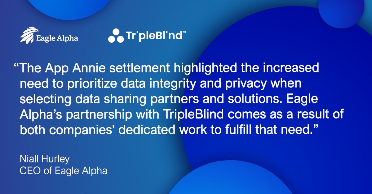 We recently announced our partnership with <a href="/DollarEagle/">Eagle Alpha</a>, the pioneer connecting the universe of alternative data. In case you missed it, read our press release for more information: bit.ly/3k42dKA