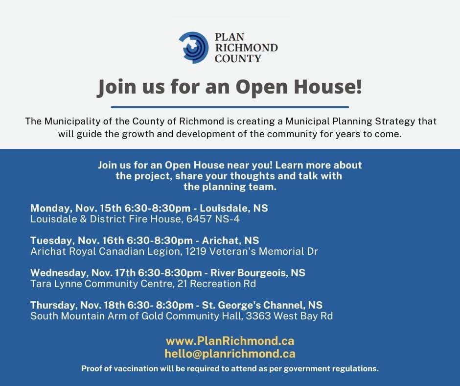 In Louisdale at the Fire Hall this rainy evening at Session #1 for Plan Richmond - our municipal land use planning initiative!