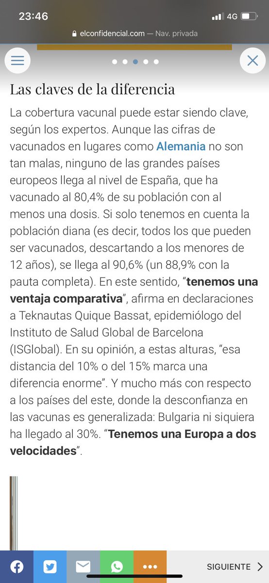 xendito14's tweet photo. Esto es para estar muy orgullosos. Sin hablar de partidos políticos, ni de buenos o malos gestores. Ser el país que es un ejemplo en tasa de vacunación, es simplemente una buenísima noticia para nosotros. Ojalá se hablara más de las cosas buenas en los telediarios. https://t.co/Z2WpniXAqa