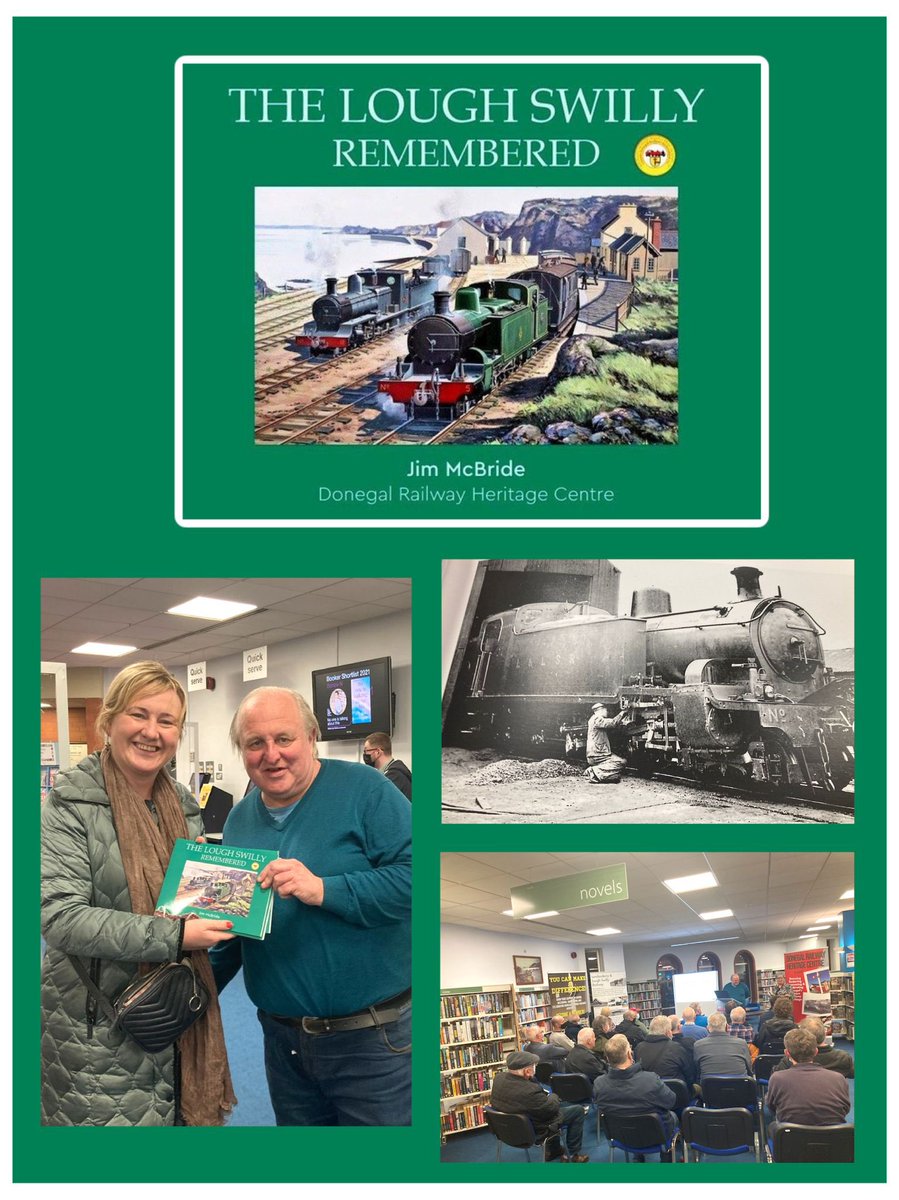 MaryforDerry's tweet photo. Delighted to attend launch of The Lough Swilly Remembered @ #DerryCentralLibrary.

Excellent presentation on rich rail heritage by Jim Mc Bride, historian, rail expert &amp; co-founder @RailDerry 

Available @LittleAcornsBks &amp; #FoyleBooks 

All proceeds to @DonegalRailway 

#iarnród https://t.co/16xVEXzFZ5