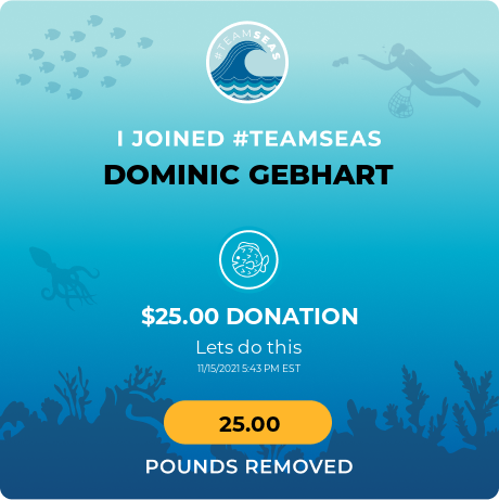 DominicGebhart's tweet photo. Let's do this 💪 #TeamSeas 
https://t.co/aaAuka0Y3s https://t.co/IkOHOJbKv3