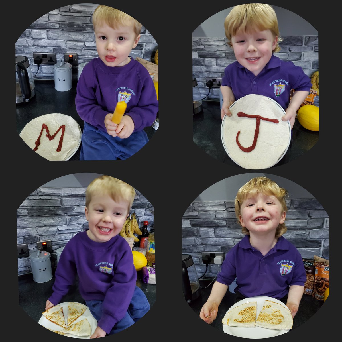 The boys made some pizza wraps tonight. They decided to fold them over and dry fry them so they were quicker to eat 🤣
@BPSMissMiller 
@beanxnursery