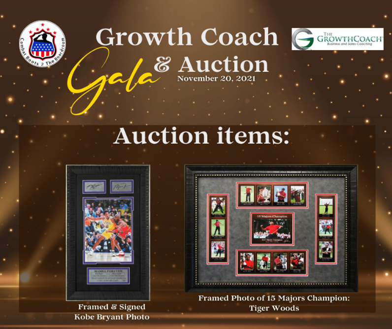 CB2TB's tweet photo. Combat Boots 2 The Boardroom is preparing for the 2021 Gala &amp; Auction happening this Saturday! These items have just arrived, and we couldn’t wait to show them off! Here we have a signed photograph of Kobe Bryant and a framed photo of the 15 Majors Champion, Tiger Woods. https://t.co/Q5Qr1lH3gQ