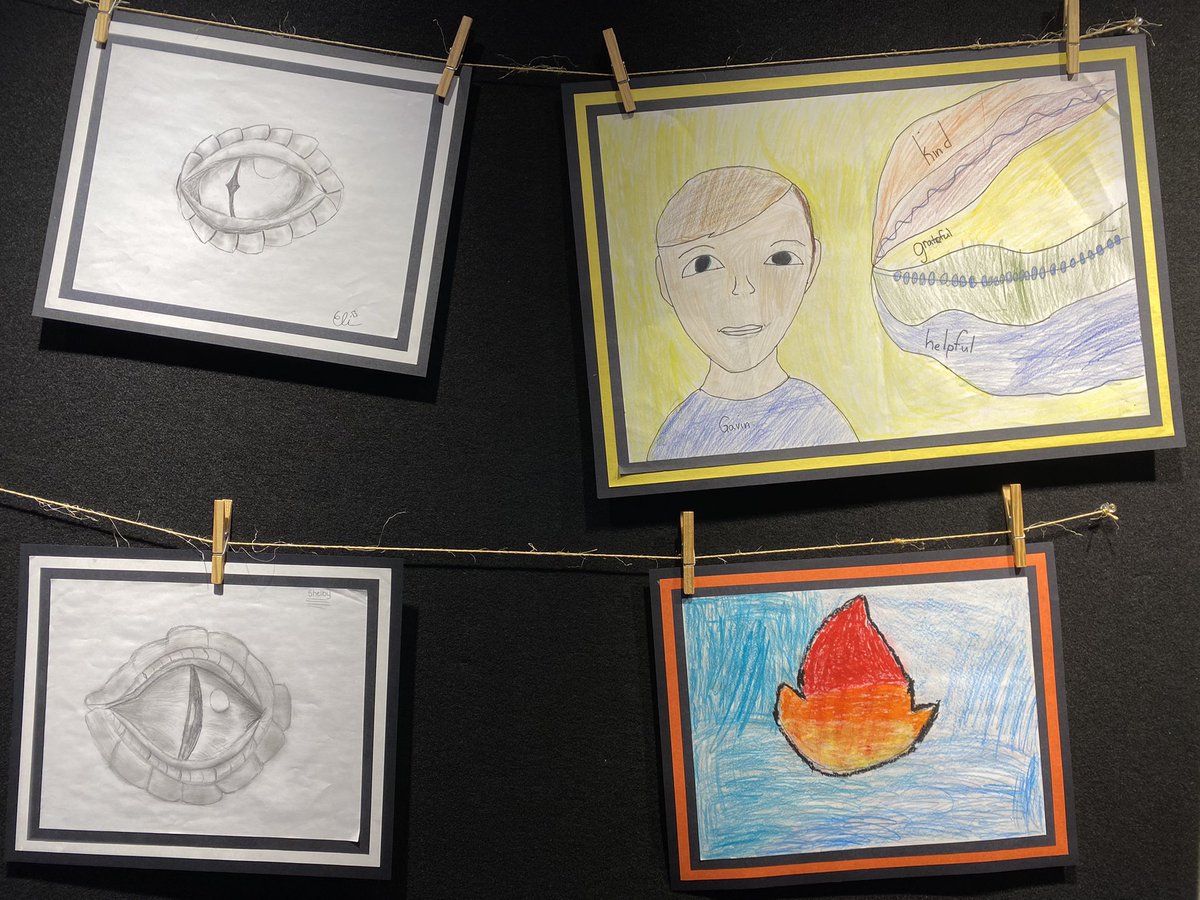 RRSchool's tweet photo. District Art Show at District Office. We are so proud of our artists! #artistsontwitter #art #artchat #elemart #creativity  @StAlbertPublic https://t.co/IxQeNhgQI4