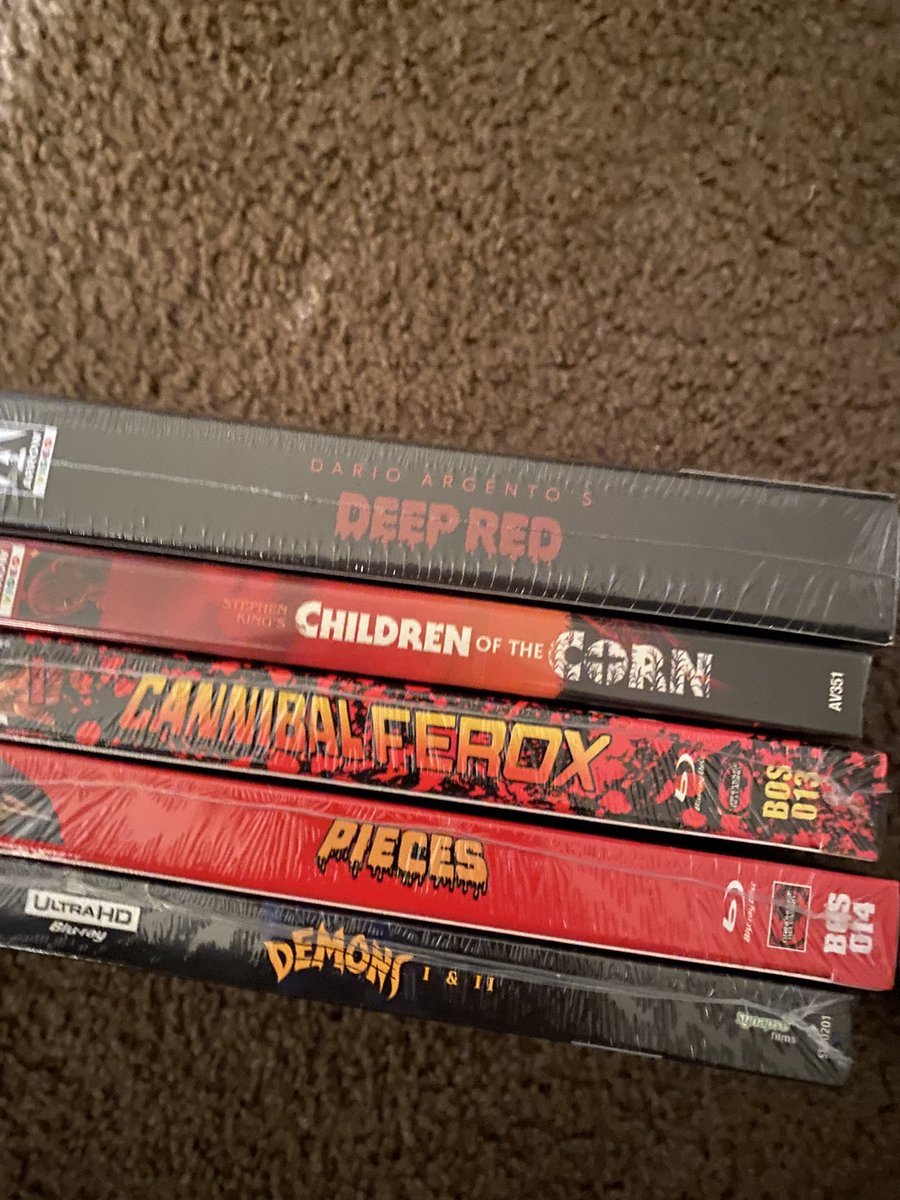 McGuffinsHorror's tweet photo. Made my way out to Tampa today. FINALLY the hauls are back! In the age of digital it’s amazing to have a physical store to go to and drop stacks for horror movies! #HorrorCommunity https://t.co/OtzrEzE46N