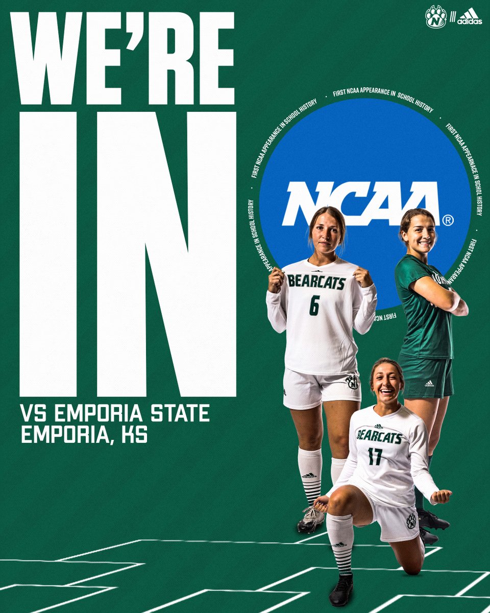 NWBearcatSOC's tweet photo. For the first time in school history, we are in the NCAA Tournament! We will travel to Emporia to take on Emporia State. https://t.co/SJP5aAMWIB
