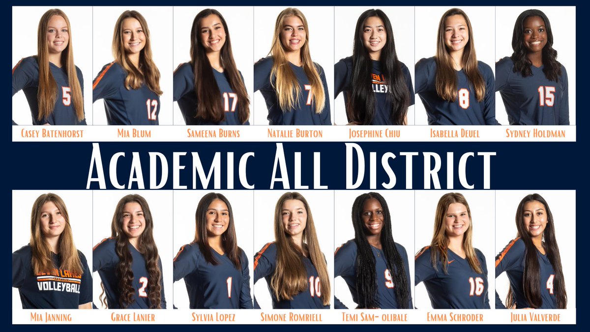 BIG congrats to all 14 of our Academic All District players!! So proud of your achievements in the classroom. 🧡💙