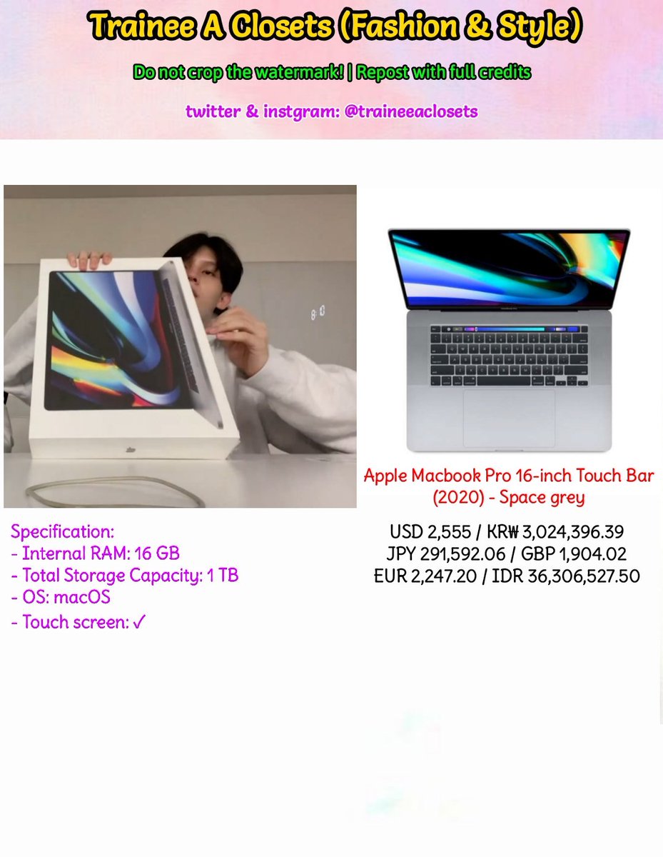 TraineeAClosets's tweet photo. [Youtube] 211114 - James log

Brand: @Apple 

#TRaineeA #TRaineeAJames #James #제임스 #kpop #kpopfashion #kpopstyle #kpopclothes #TraineeAClothes #아이돌연습생 @trainee_a https://t.co/1UUQfabJVf