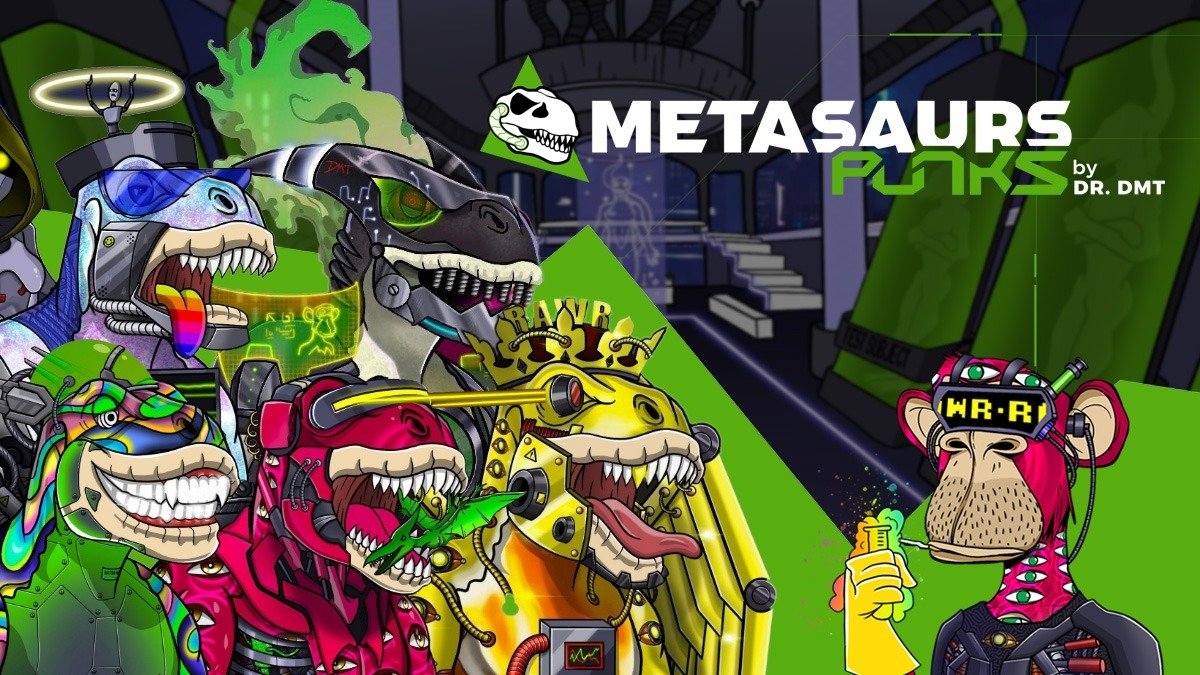 metasaurs's tweet photo. Metasaurs Punks announced today.

Dr. DMT is dropping the next collection Dec 15th.

Whitelist spots still open... Are you ready?

https://t.co/nnNQBFRXiV

#Metasaurs #MetasaursPunks #RAWR !!! https://t.co/vSZMl8hKwS