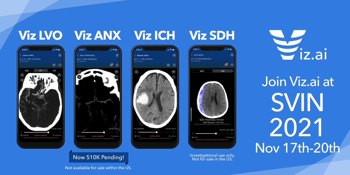 viz_ai's tweet photo. Attending The Society of Vascular and Interventional Neurology @SvinSociety annual conference this week? Stop by the @Viz_ai booth to see first-hand why we’re the world leader in comprehensive AI powered care coordination. #SVINAM #NeuroInterventional #Stroke #Neurovascular https://t.co/PhjbeSK6Fp