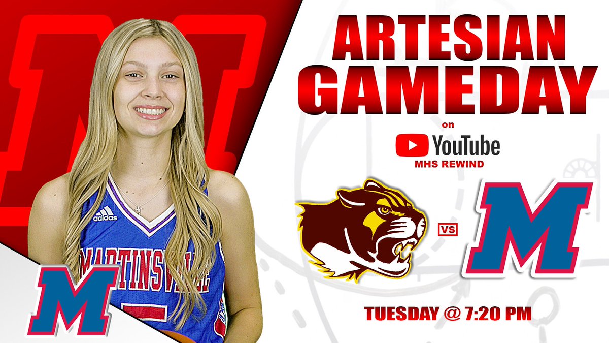 It’s Raining 3️⃣s‼️
🚨GIRLS 🏀 LIVESTREAM🚨
<a href="/BHSNGBB/">BHSN Girls BBALL</a> 🆚 <a href="/ArtesianLady/">Martinsville Lady Artesian Basketball</a> 

<a href="/MHS_Rewind/">MHS Rewind</a> has all the action Live from John R. Wooden Gym‼️

📆Tuesday Night
🕢7:20
📺 youtu.be/scl4i_6qcJM

<a href="/ArtesianNation/">Artesian Athletics</a> <a href="/AwesomeArties/">Martinsville HS</a> <a href="/MSDMartinsville/">MSD of Martinsville</a> <a href="/BHSNathletics/">BHSN Athletics</a> <a href="/redbluecrew/">ArtieStudentSection</a>