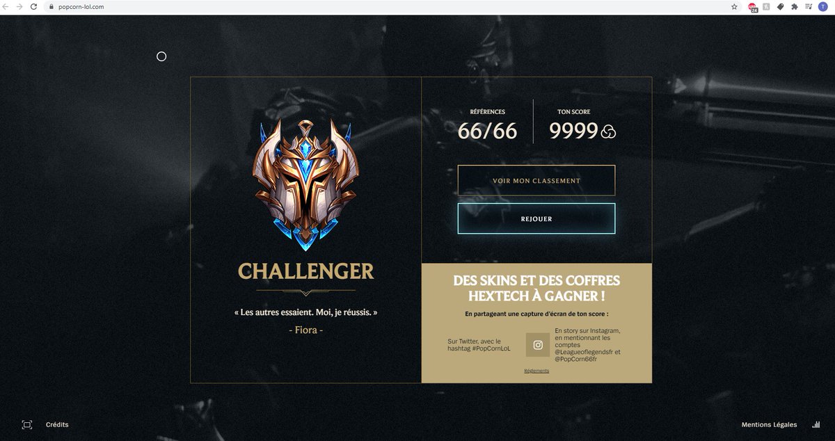 Brarkath's tweet photo. Quelques heures de tryhard c'est parfois satisfaisant. :)
#PopCornLoL https://t.co/PPfDEqv5DH