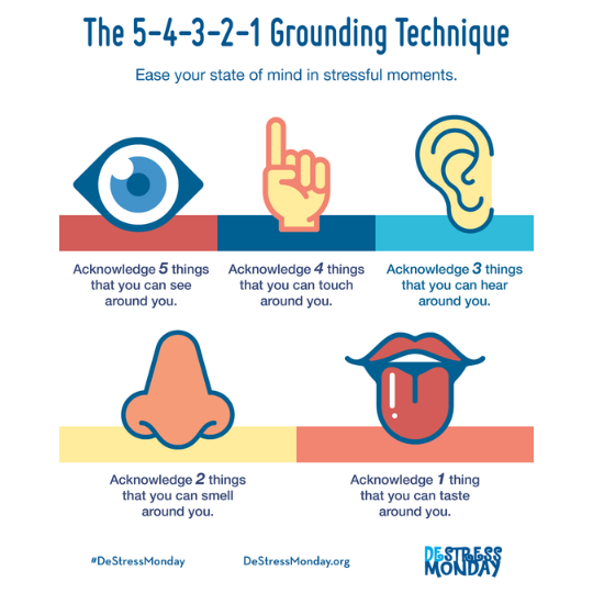 wellness_grow's tweet photo. It's #MindfulMonday and today we'd like to share another one of our favorite mindfulness exercises with you. We love the 5-4-3-2-1 exercise because it is easy to remember, quick, and can be done almost anywhere! It doesn't matter your age, everyone can benefit from mindfulness! https://t.co/A4WVRLs4vF