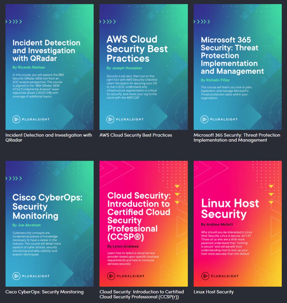 cyb3rops's tweet photo. Humble Bundle now offers several cyber security trainings by @pluralsight 

https://t.co/9nt3C8kDUr https://t.co/SYrQe3jPfR