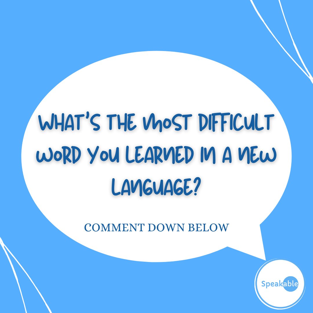 KSpeakableapp's tweet photo. I would love to hear your insights for the question above.

The most difficult word I learned is "______" in English it means "_______"
ᴀɴꜱᴡᴇʀꜱ ᴀɴᴅ ɪɴꜱɪɢʜᴛꜱ ᴀʀᴇ ᴡᴇʟᴄᴏᴍᴇ
ᴄᴏᴍᴍᴇɴᴛ ᴅᴏᴡɴ ʙᴇʟᴏᴡ! https://t.co/Uf0pSWiKWE
