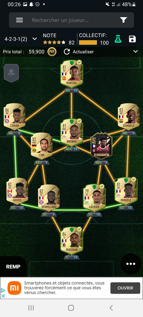 BonneauElias's tweet photo. @Dissaux_Thomas @FansdeFUT Avec ton 60k de budget je te conseil ça pour l'améliorer, puis par la suite changer mukiele et nkunku par clauss boost et ben yedder et joue en 4 4 2 par exemple https://t.co/sngtG6lyDm