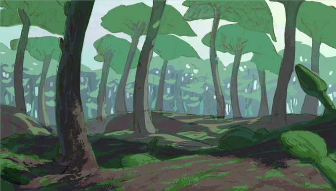 ラフボード制作過程
#背景美術 許可済 
