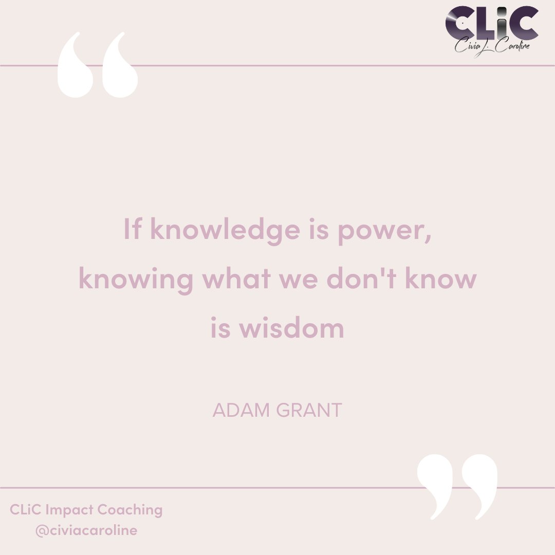 CiviaCaroline's tweet photo. We're not the most impactful by being the most knowledgeable. Our greatest impact comes from our authenticity and being aware of what we don't know or understand.

Here's to prioritizing wisdom over knowledge, and understanding over power. https://t.co/3orixPEWaw