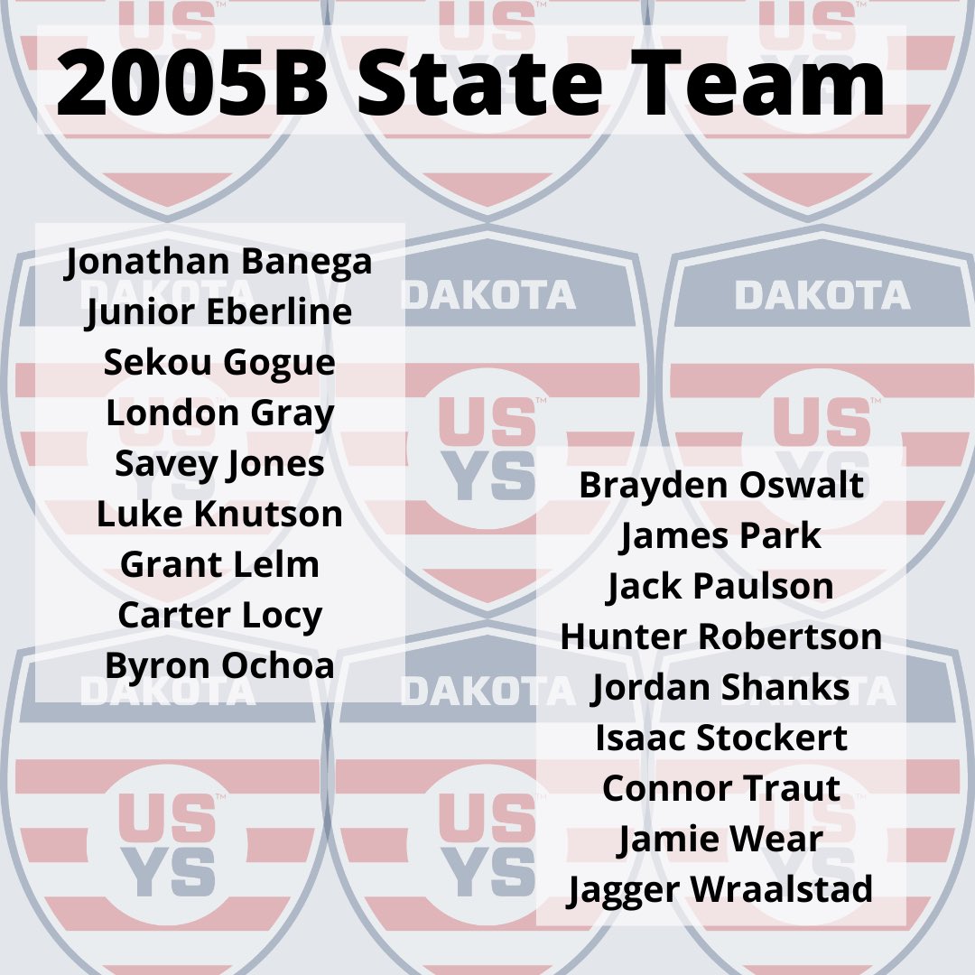 DakotasODP's tweet photo. Congratulations to these 2021/22 Dakota ODP State Team Players https://t.co/cUonYZm5dE