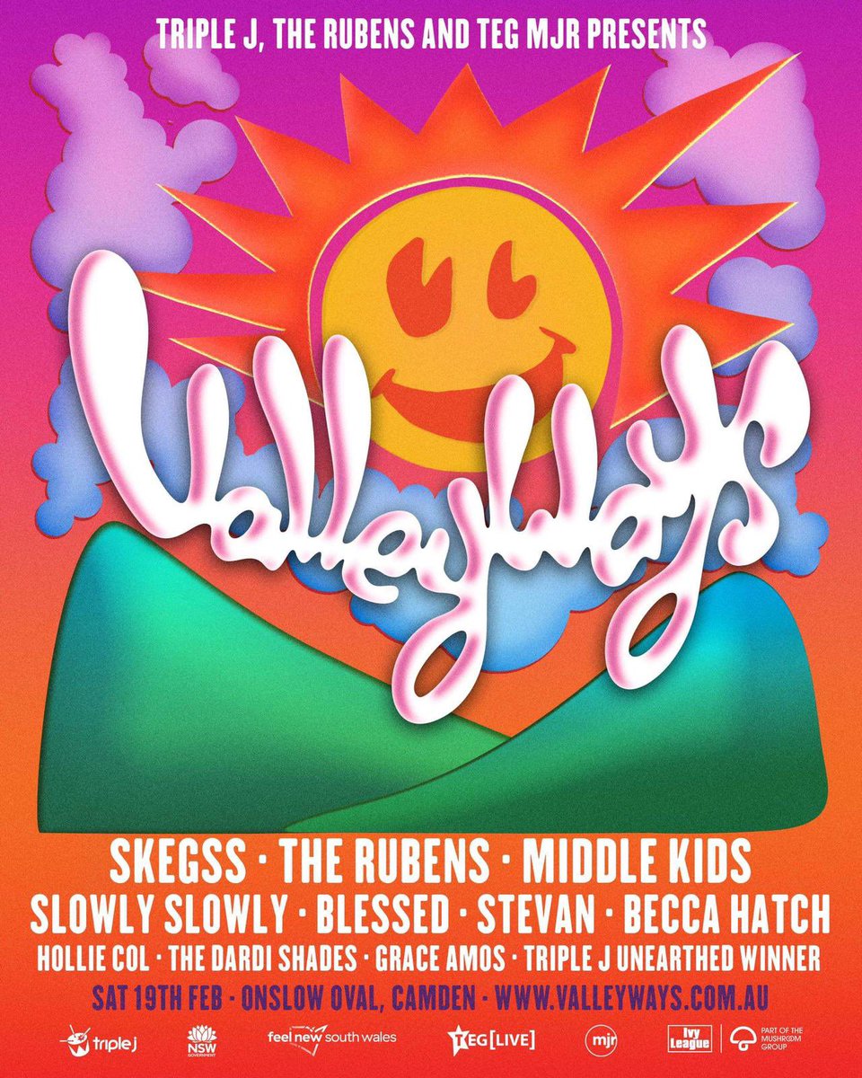 Another cracking event coming to Western Sydney with ValleyWays coming to Camden in 2022. Check out more details at valleyways.com.au <a href="/triplej/">triple j</a> <a href="/destinationnsw/">Destination NSW</a> #FeelNew
