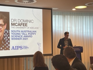Congratulations Dom McAfee on last night's recognition of your actionable research which provides policy confidence for coastal repair. @dominicmcafee6 #YoungTallPoppy