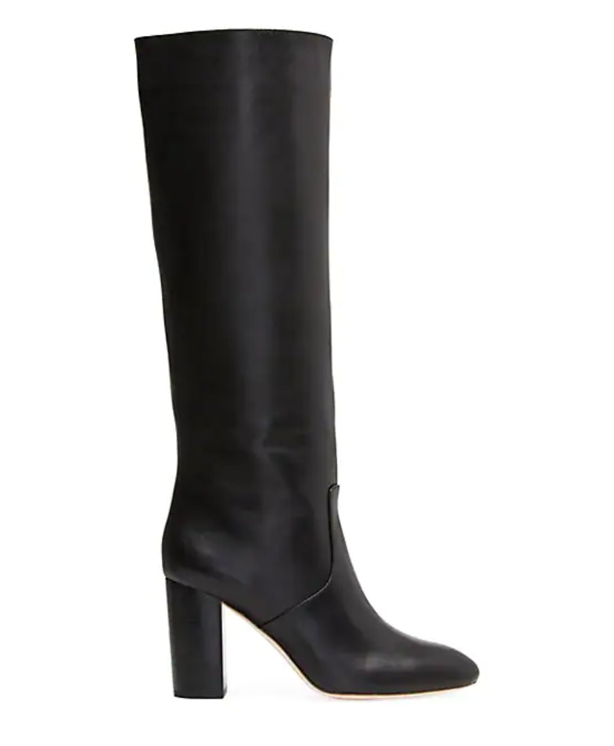 What2WearWhere's tweet image. BLACK or COGNAC? Set on chunky high heels, these supple knee-high boots from @LoefflerRandall are as comfortable as they are stylish. @saks #fallboots 

bit.ly/3bAYNKM
