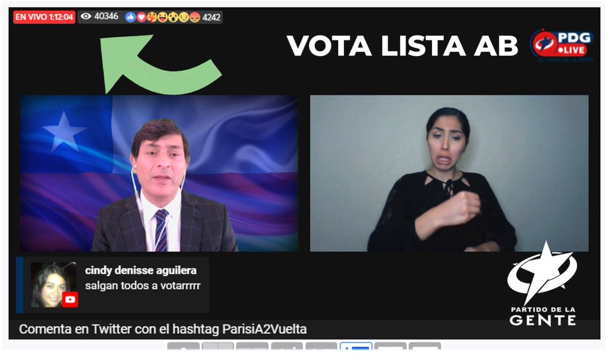 Jorge58354069's tweet photo. Esta es la audiencia que tiene PDG Live, muchos Chilenos que quieren informarse. #ParisiA2Vuelta https://t.co/vW9P1pxUCC